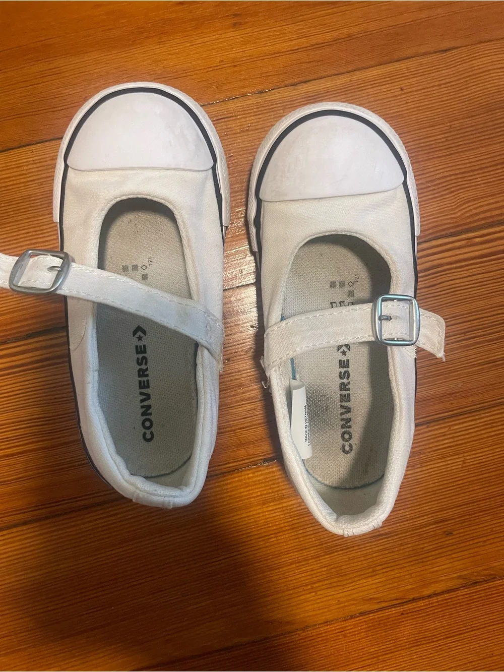 Converse Kids White Mary Jane Strap Sneakers